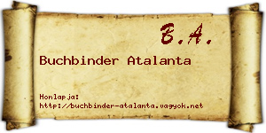 Buchbinder Atalanta névjegykártya